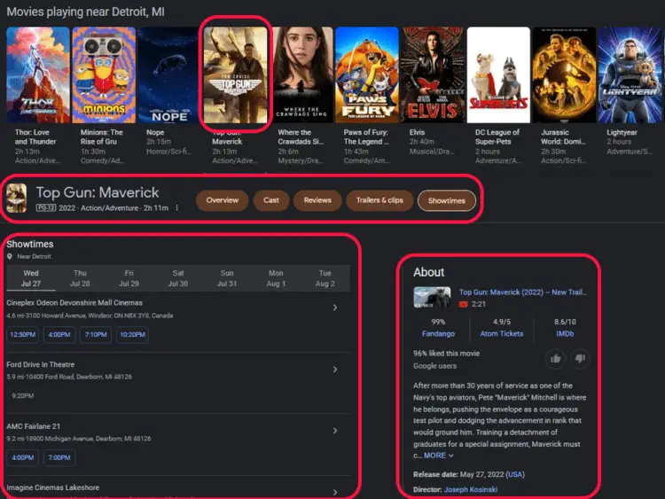 Movie Query Top Gun