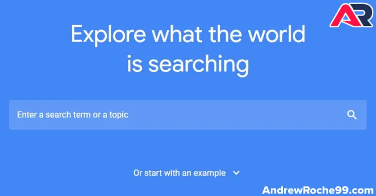 Google Trends Search Bar