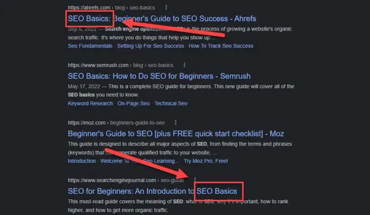 Title Tags Keyword Placement